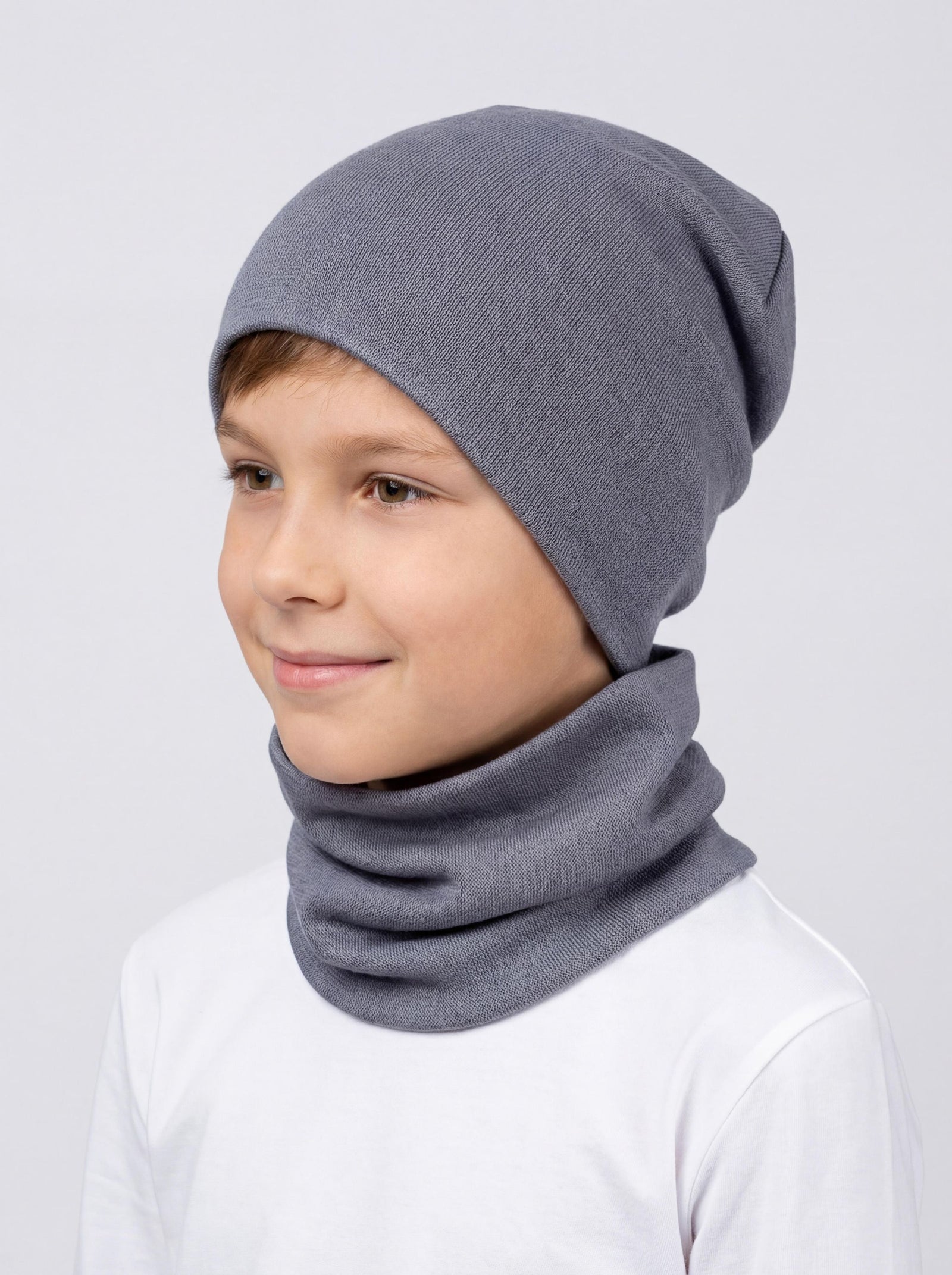 195-Kinder Beanie Mütze Schlauchschal Set-Bild1