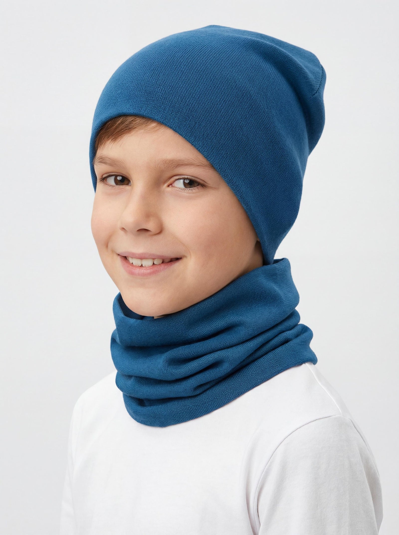 195-Kinder Beanie Mütze Schlauchschal Set-Bild1
