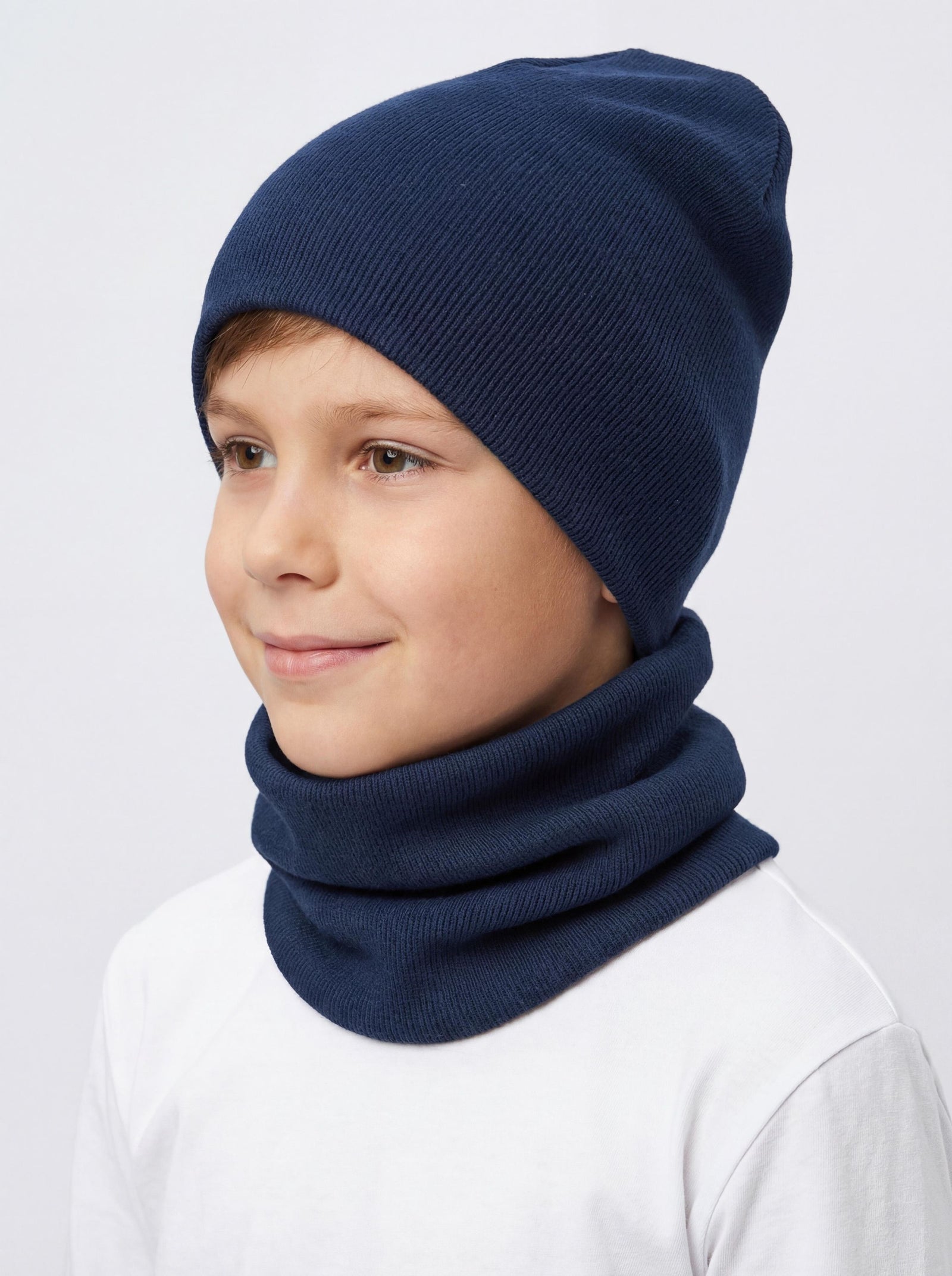 195-Kinder Beanie Mütze Schlauchschal Set-Bild1