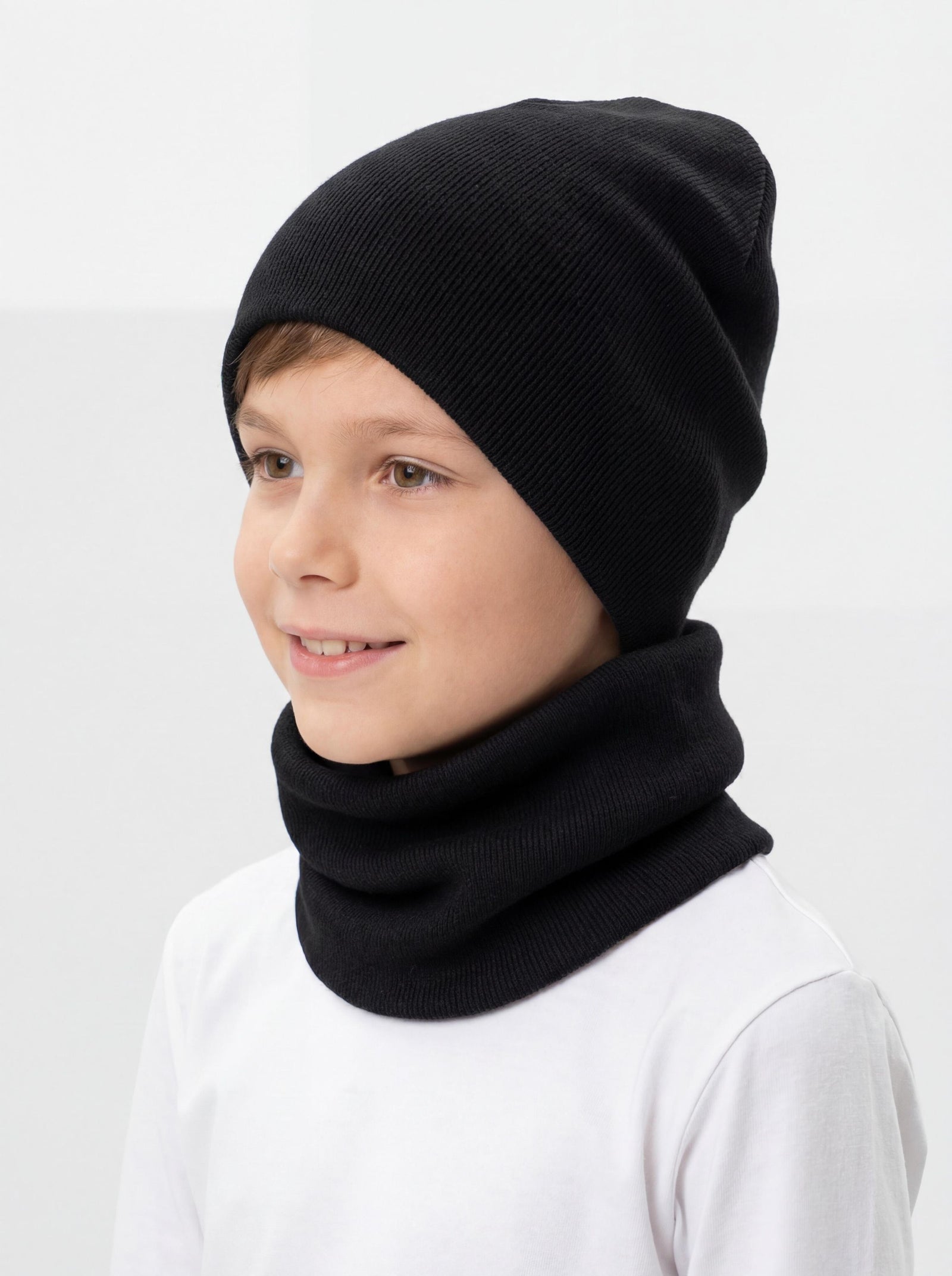 195-Kinder Beanie Mütze Schlauchschal Set-Bild1
