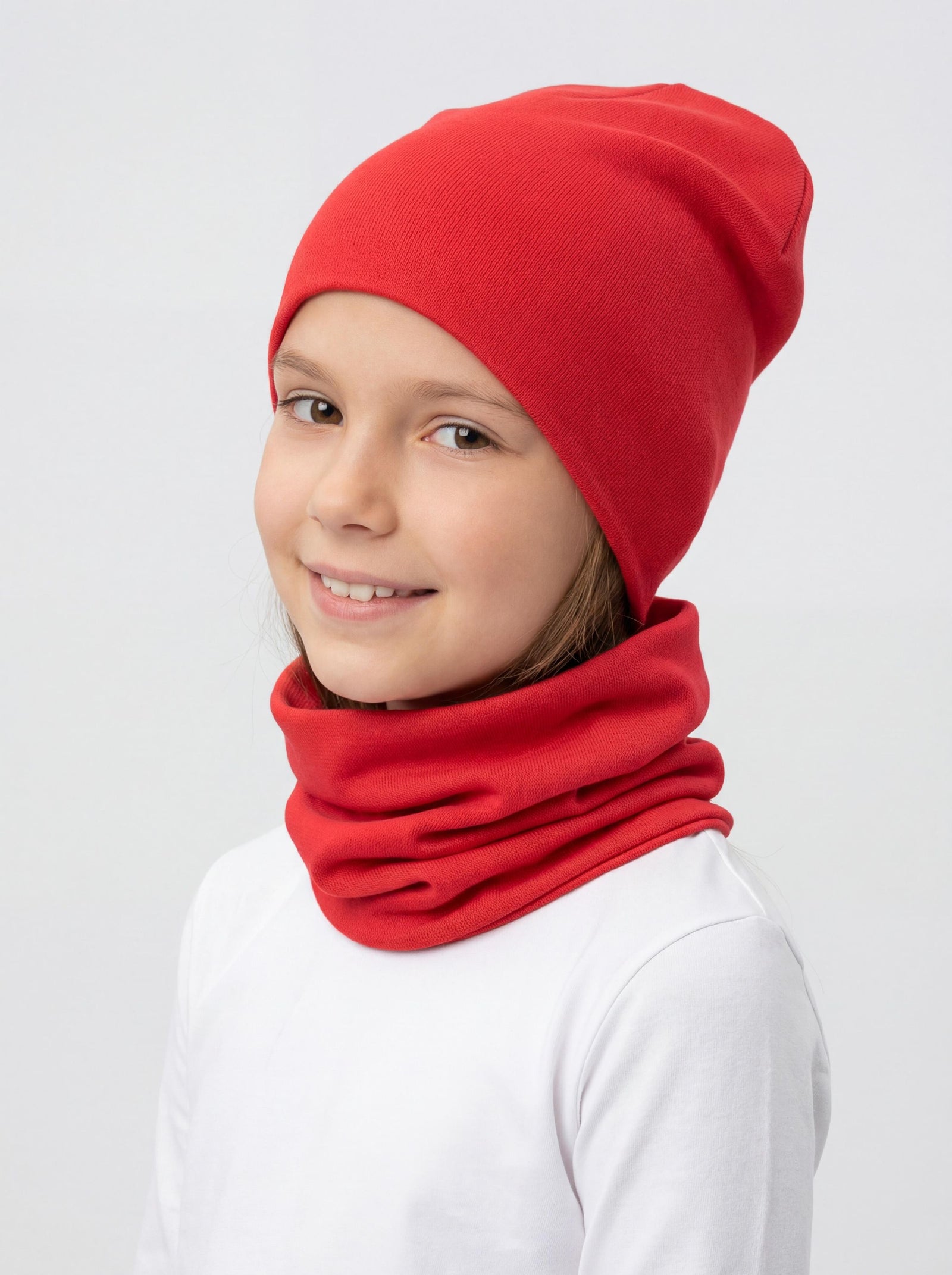 195-Kinder Beanie Mütze Schlauchschal Set-Bild1