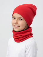 195-Kinder Beanie Mütze Schlauchschal Set-Bild1