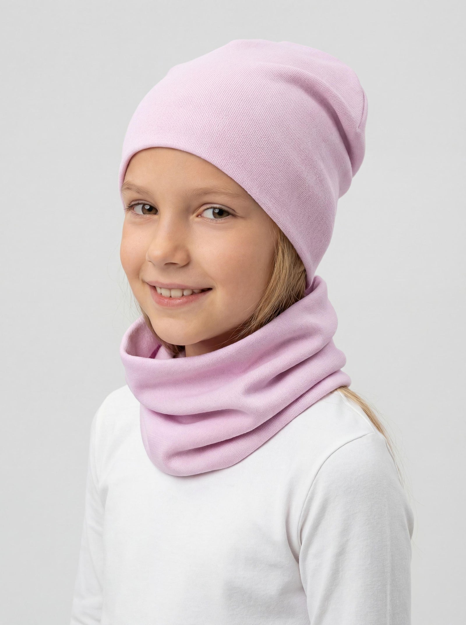 195-Kinder Beanie Mütze Schlauchschal Set-Bild2