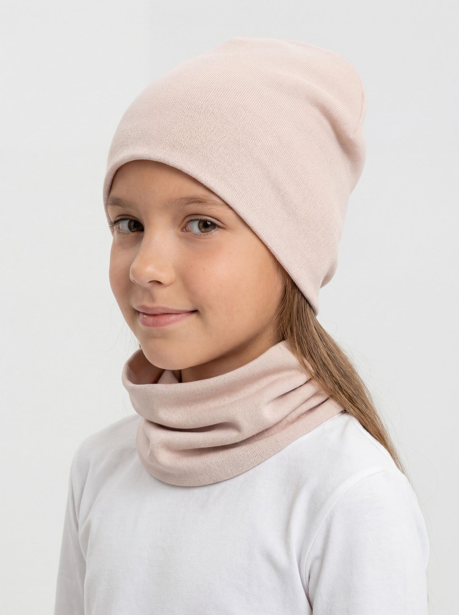 195-Kinder Beanie Mütze Schlauchschal Set-Bild2