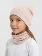 195-Kinder Beanie Mütze Schlauchschal Set-Bild2
