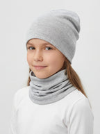195-Kinder Beanie Mütze Schlauchschal Set-Bild1