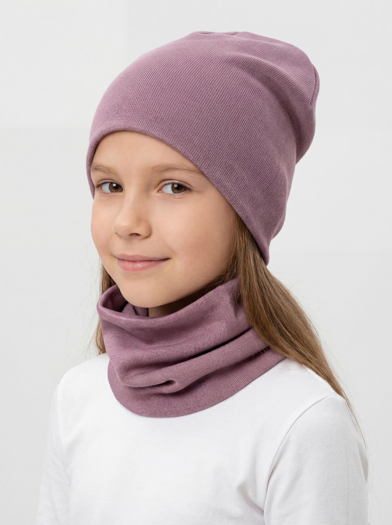 195-Kinder Beanie Mütze Schlauchschal Set-Bild2