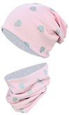 Herzen Glitzer Grau / Pudderrosa Grau Meliert