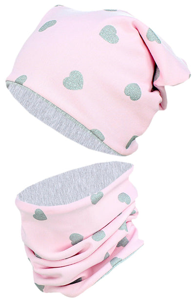 Herzen Glitzer Grau / Rosa Grau Meliert