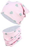 Herzen Glitzer Grau / Rosa Grau Meliert