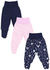 Blau Herzen Pink Streifen