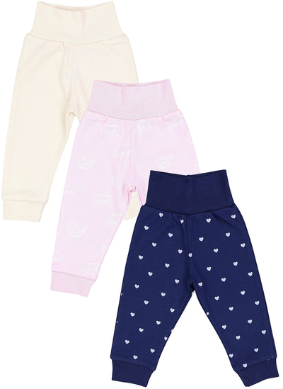 Herzen Dunkelblau_Beige_Bärchen Rosa