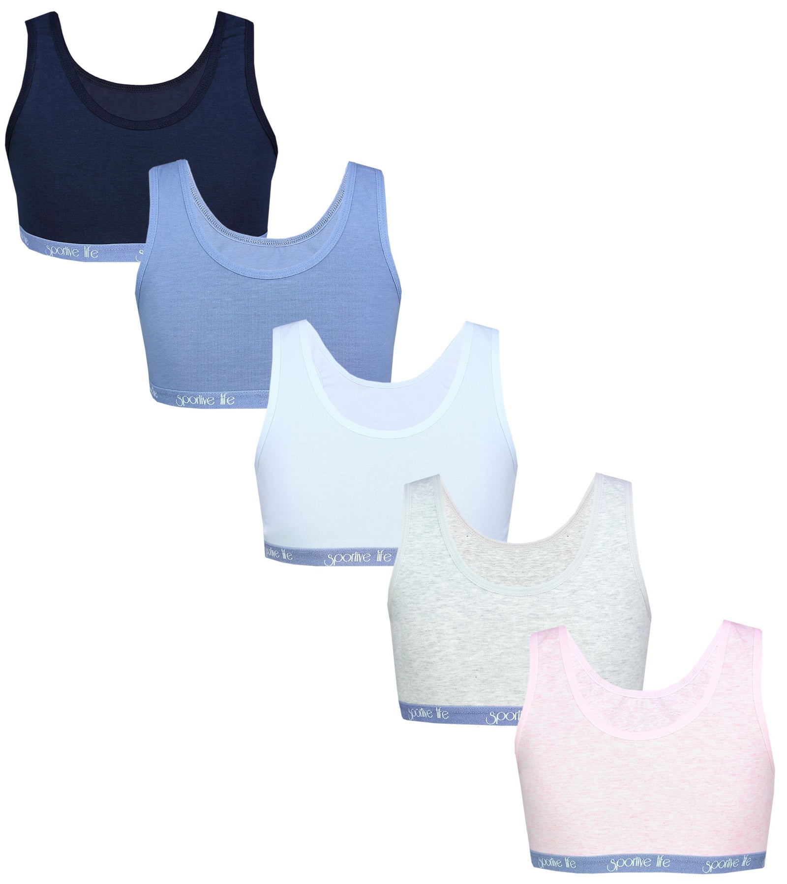 237-Mädchen Bustier breite Träger- 5er Set-Hauptbild