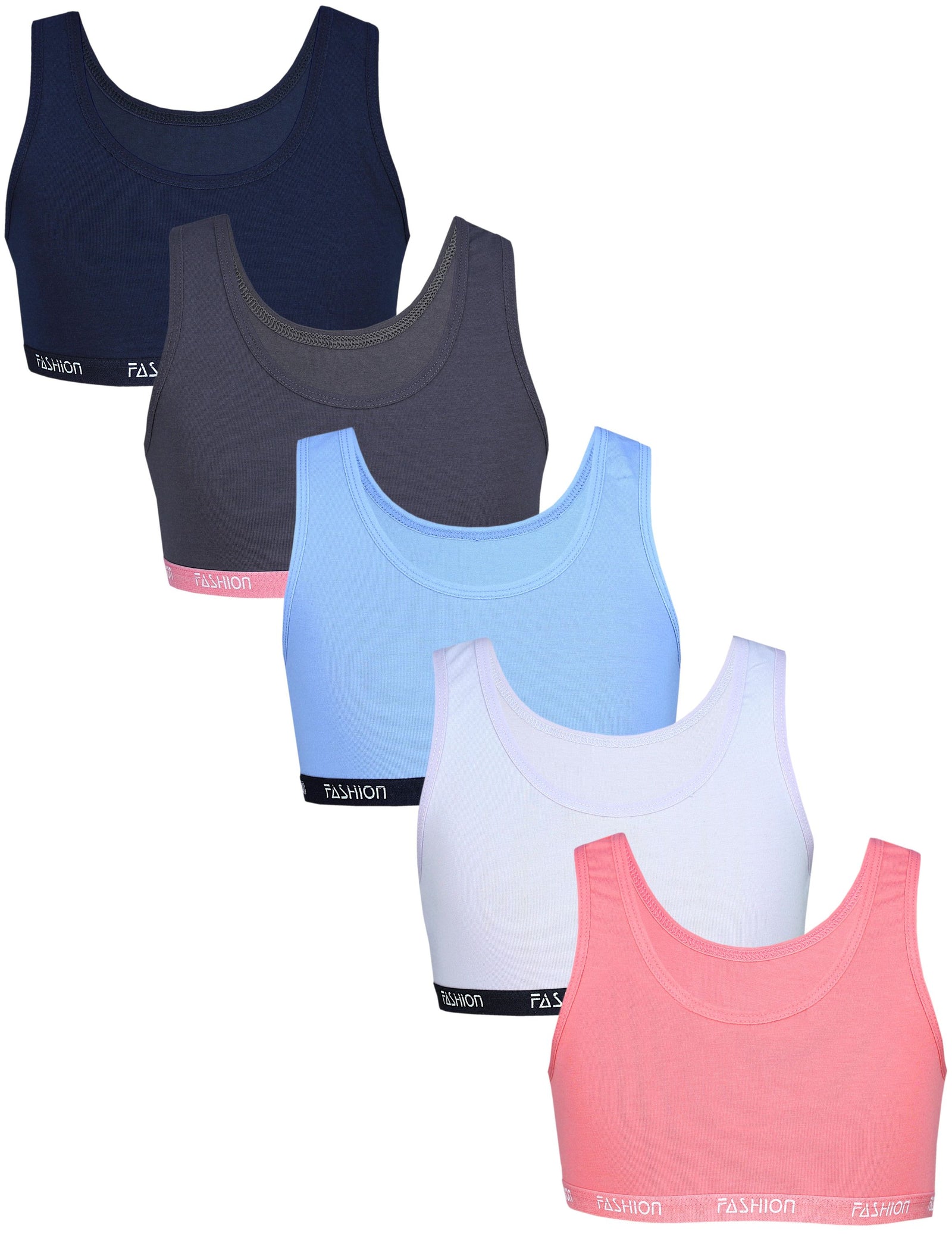 237-Mädchen Bustier breite Träger- 5er Set-Hauptbild