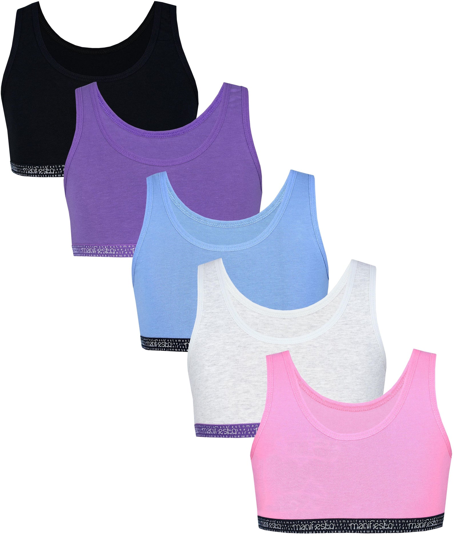 237-Mädchen Bustier breite Träger- 5er Set-Hauptbild