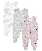 23705_ujNXreTnvUAW29Uh-Baby Mädchen Strampler mit Fuß 3er Pack-Hauptbild
