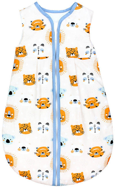 Tierköpfe Orange Blau Weiß