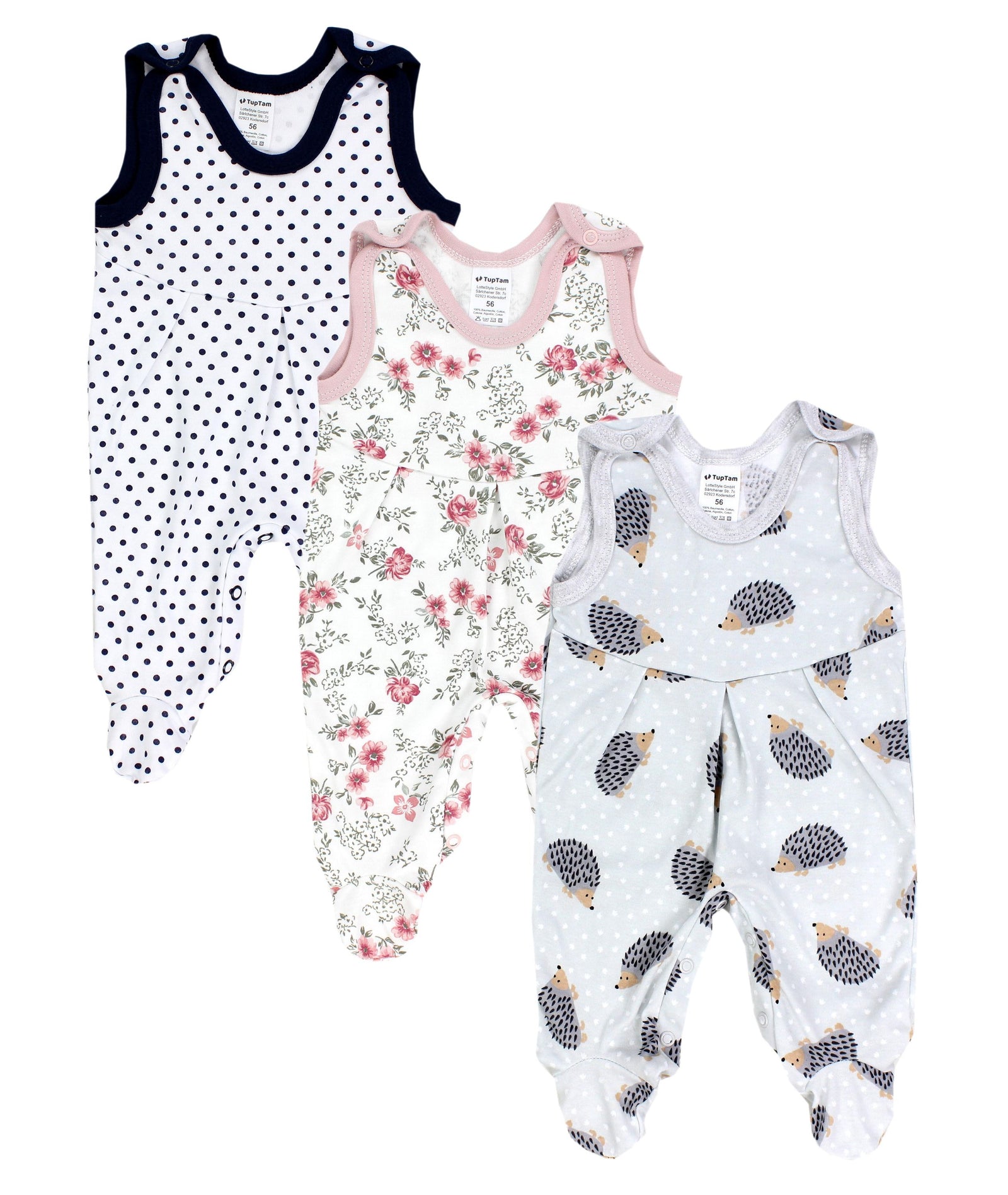 26932_3BJBQcGTNPxaNl9d-Baby Mädchen Strampler mit Fuß 3er Pack-Hauptbild