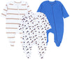 Streifen Beige Marineblau Boote