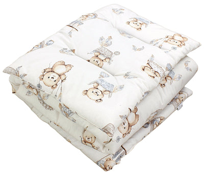 Teddybären in Körbchen Beige Ecru