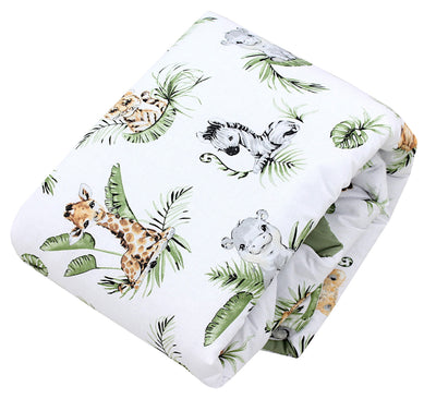 Rund 120 cm / Safari / Löwe / Braun / Blätter / Grün