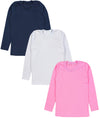 3er Pack Dunkelblau / Rosa / Grau