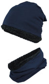 Wintermütze Teddyfleece - Dunkelblau