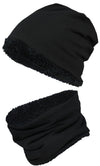 Wintermütze Teddyfleece - Schwarz