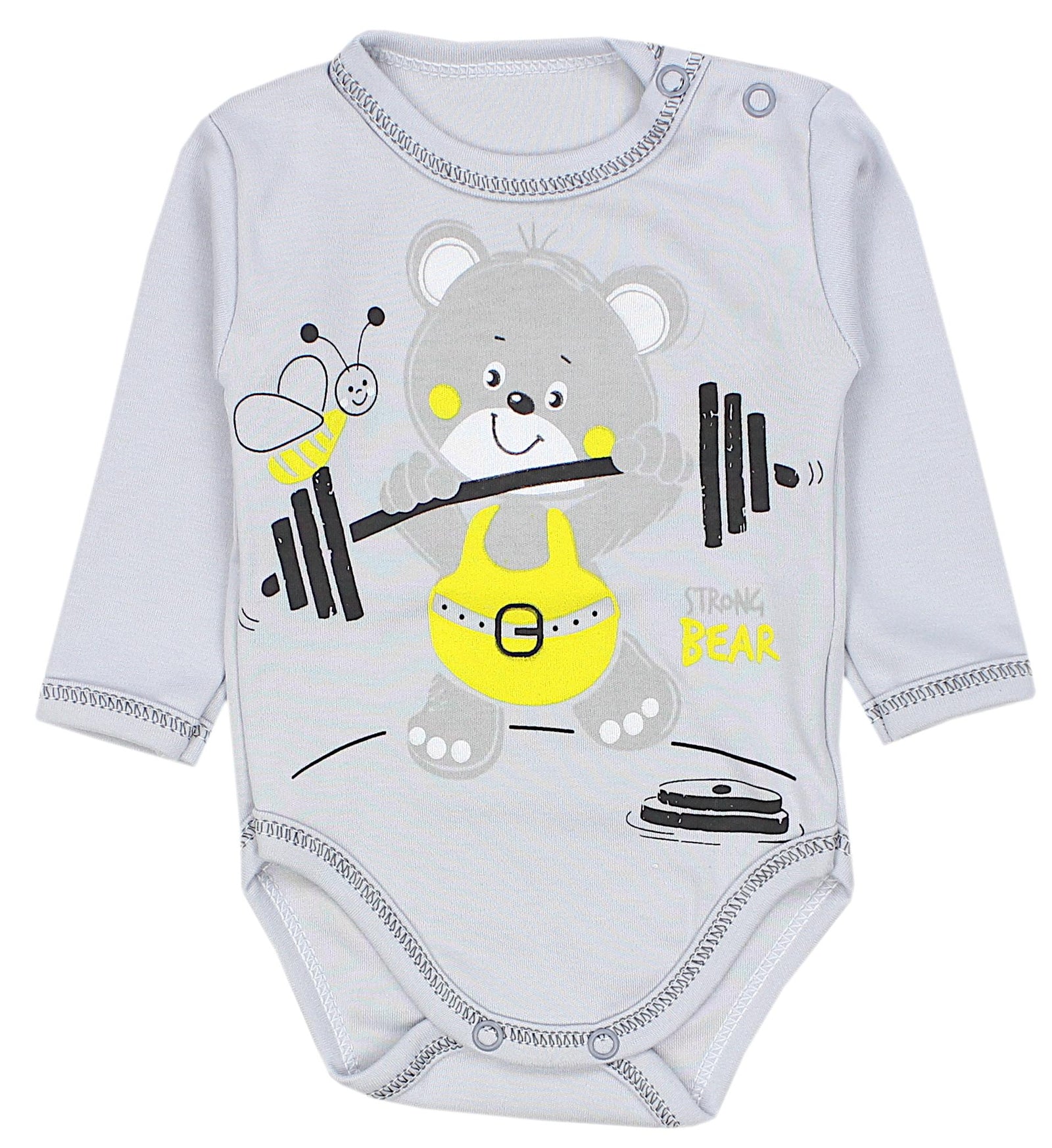 381-Langarm-Body mit Aufdruck - 5er Set-Bild5