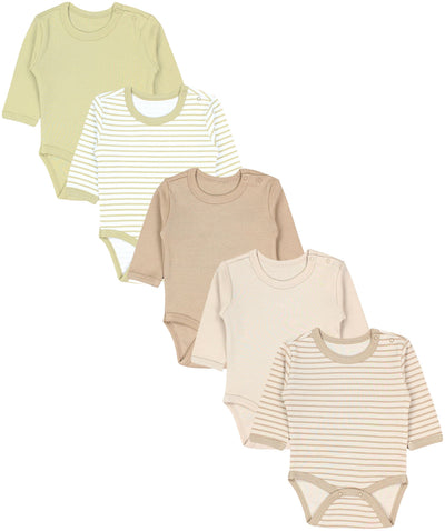 Streifenmix Salbei Grün Beige