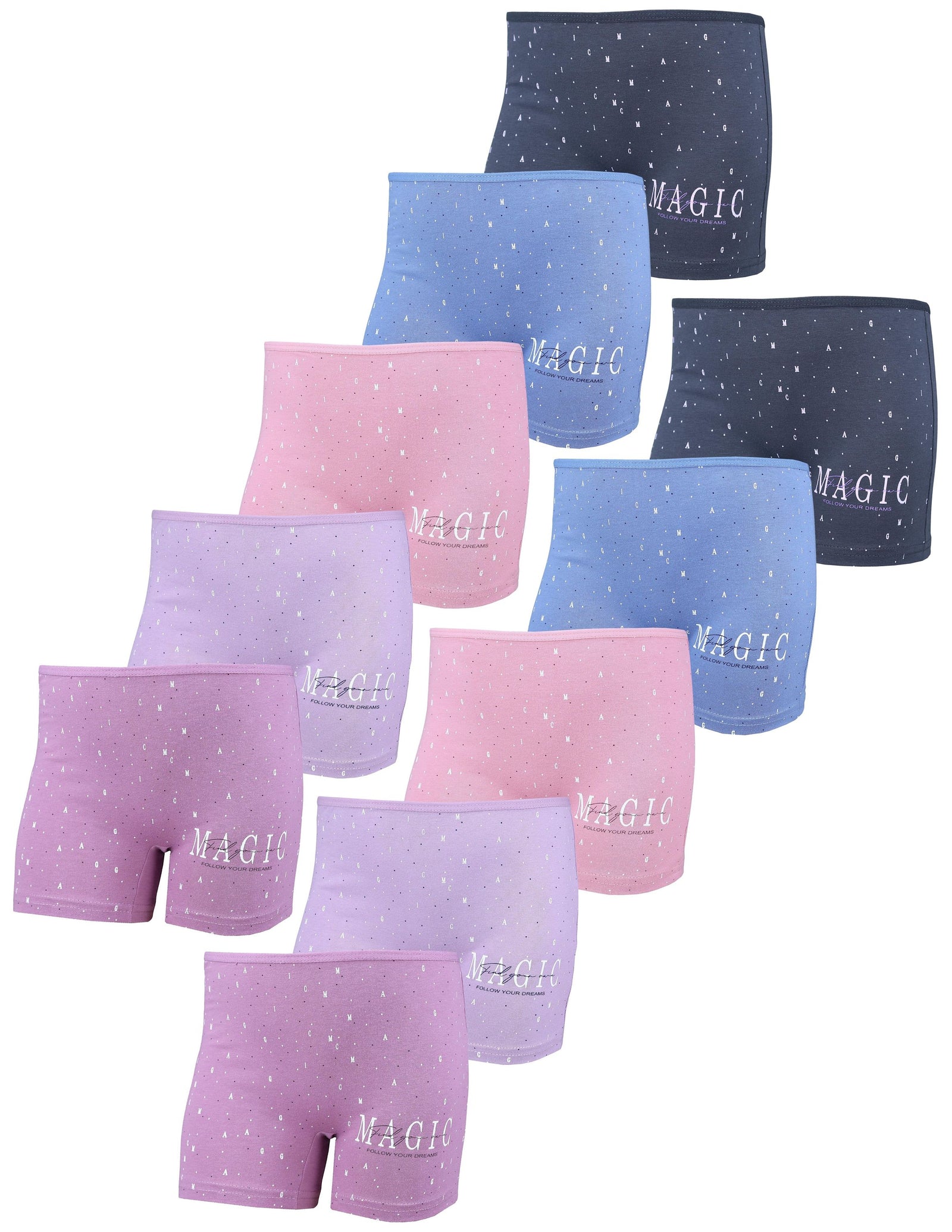 411-Mädchen Boxershorts aus Baumwolle 10er Set-Hauptbild