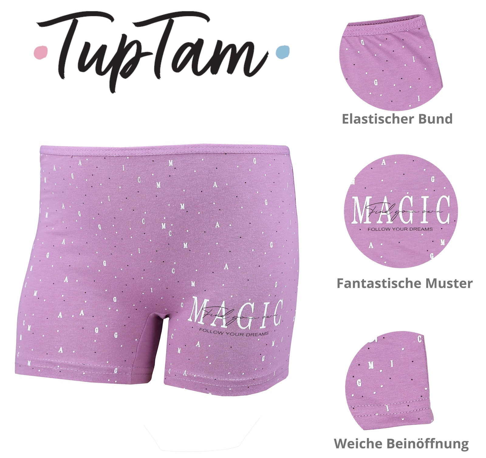 411-Mädchen Boxershorts aus Baumwolle 10er Set-Bild2