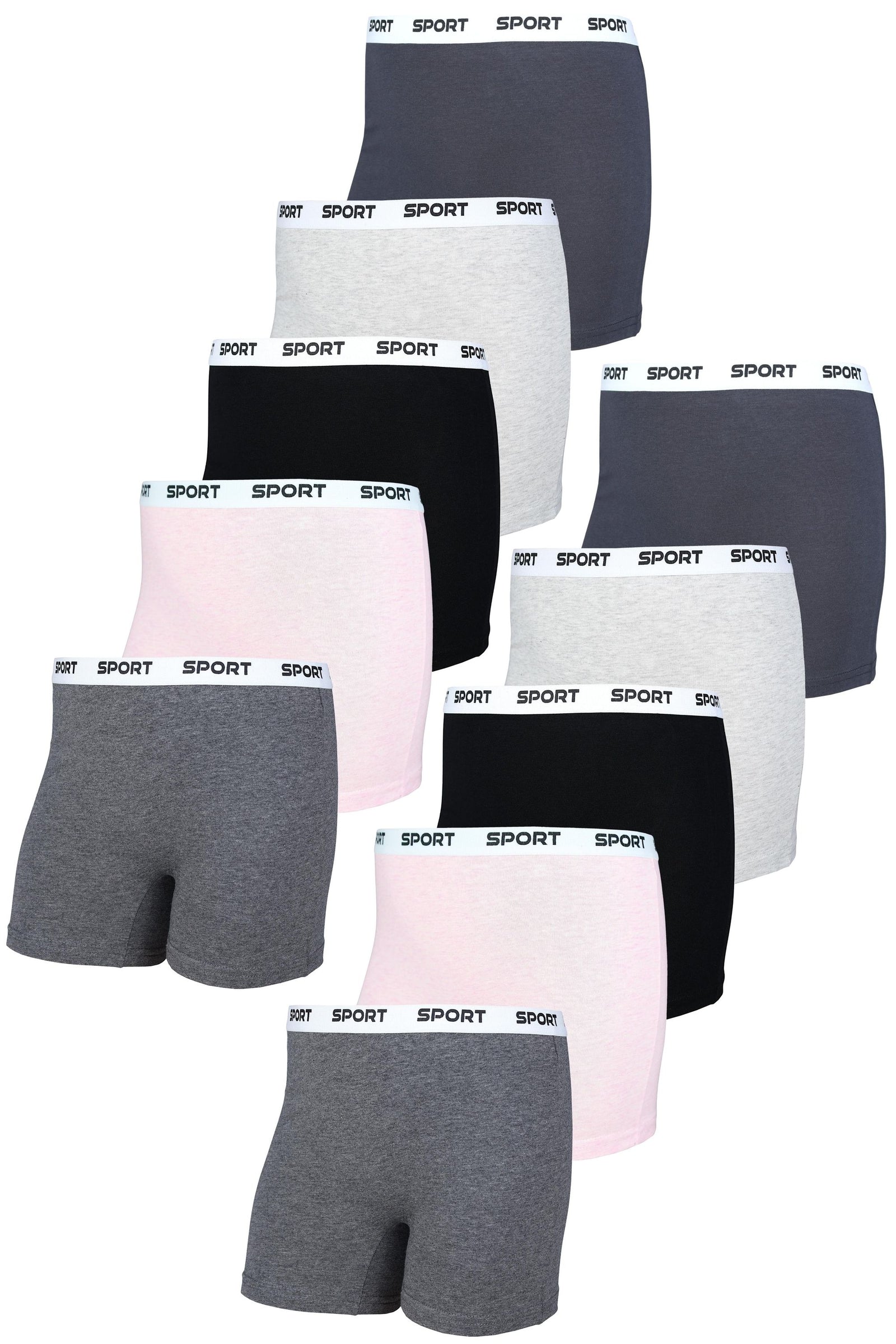 411-Mädchen Boxershorts aus Baumwolle 10er Set-Hauptbild