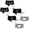 Shorts Katzen Creme Schwarz