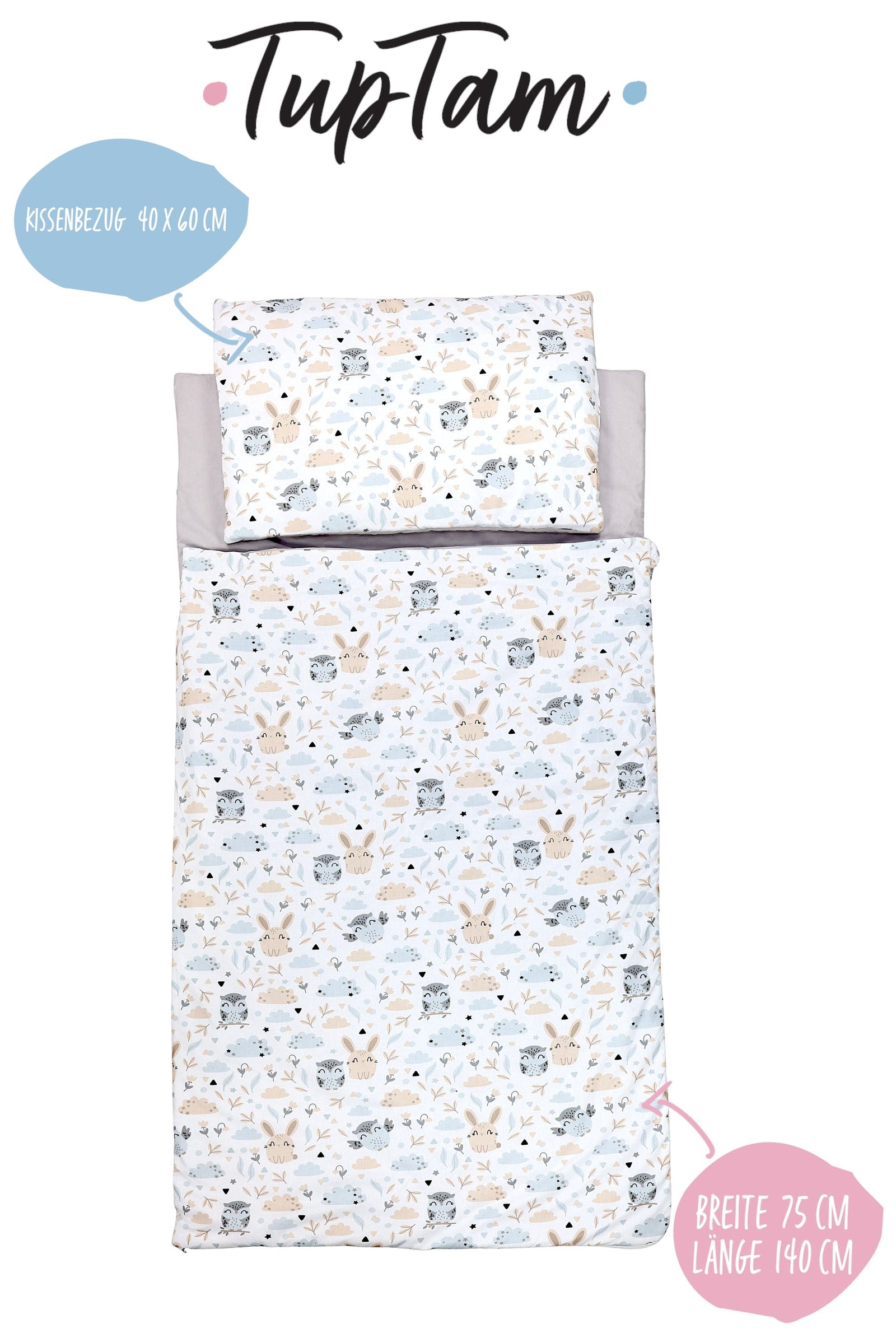 433-Deckenschlafsack mit Kissen und Beutel 135-70 cm-Bild2