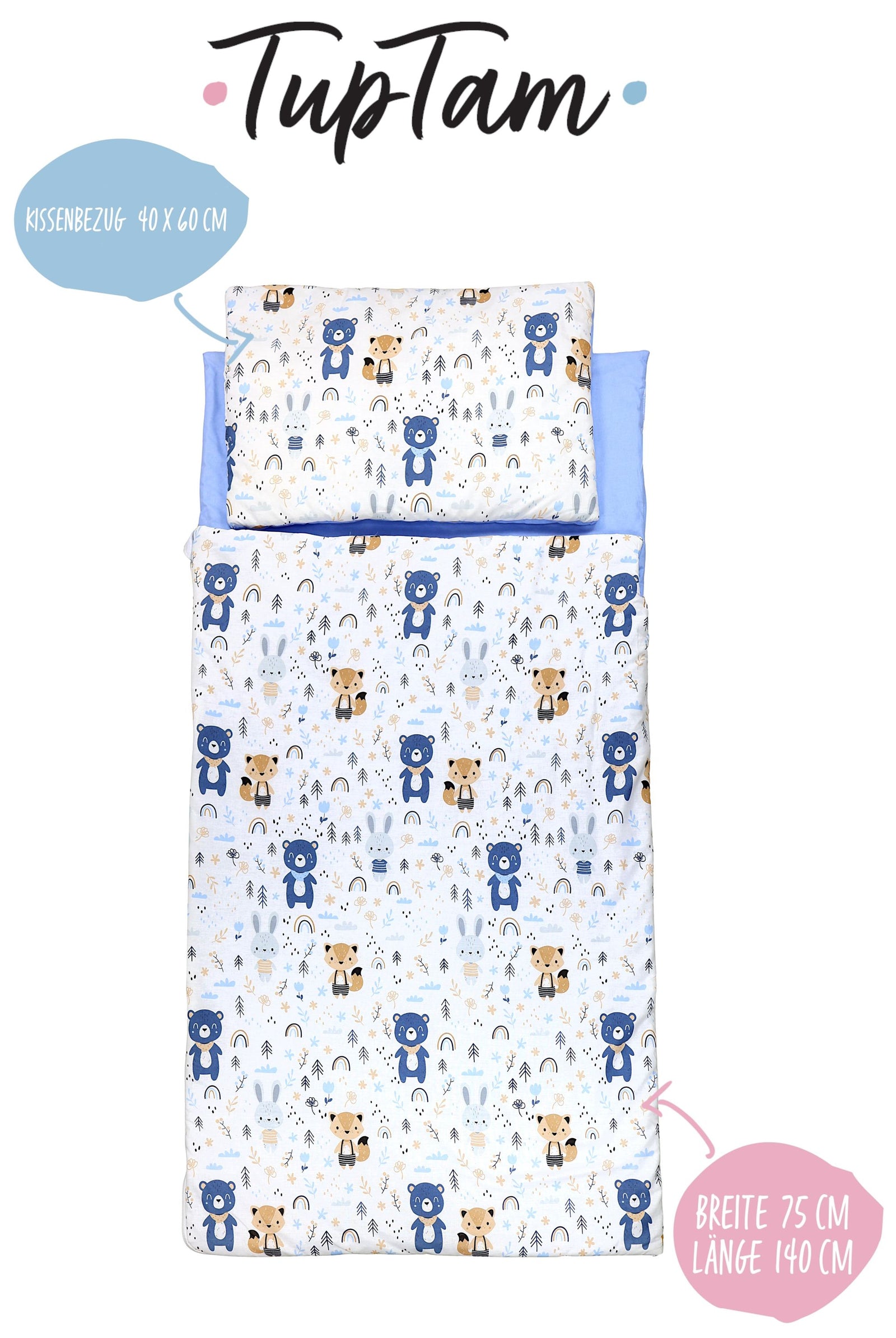 433-Deckenschlafsack mit Kissen und Beutel 135-70 cm-Bild2