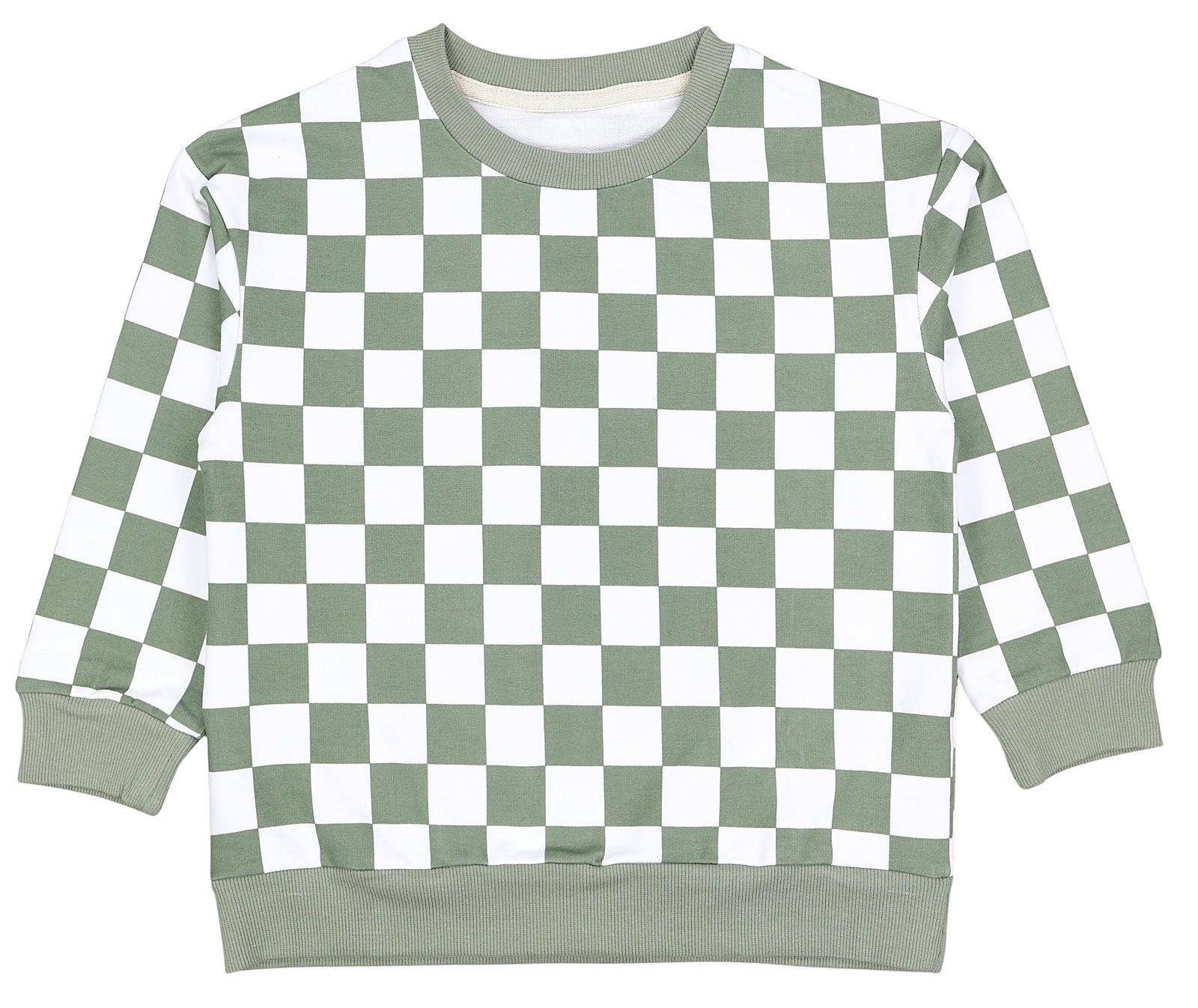 456-Sweatshirt kariert aus Bio-Baumwolle-Hauptbild