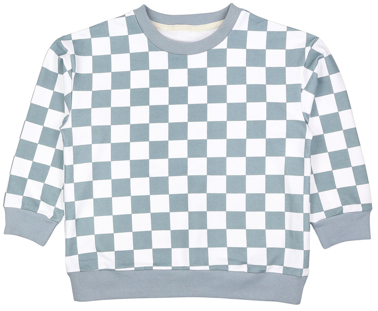 456-Sweatshirt kariert aus Bio-Baumwolle-Hauptbild
