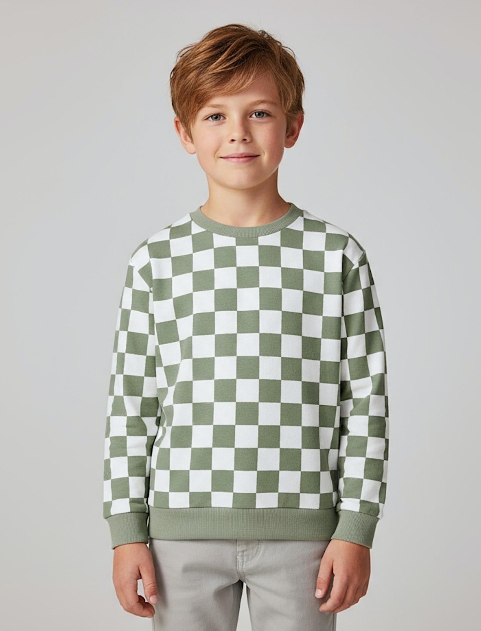 456-Sweatshirt kariert aus Bio-Baumwolle-Bild2