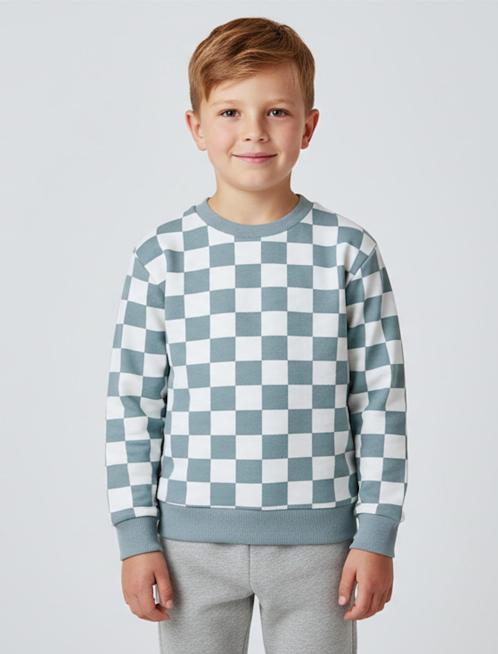 456-Sweatshirt kariert aus Bio-Baumwolle-Bild2