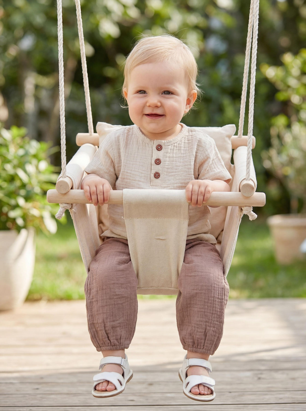 482-TupTam Baby Unisex Musselin Set aus T Shirt und Hose-Bild2