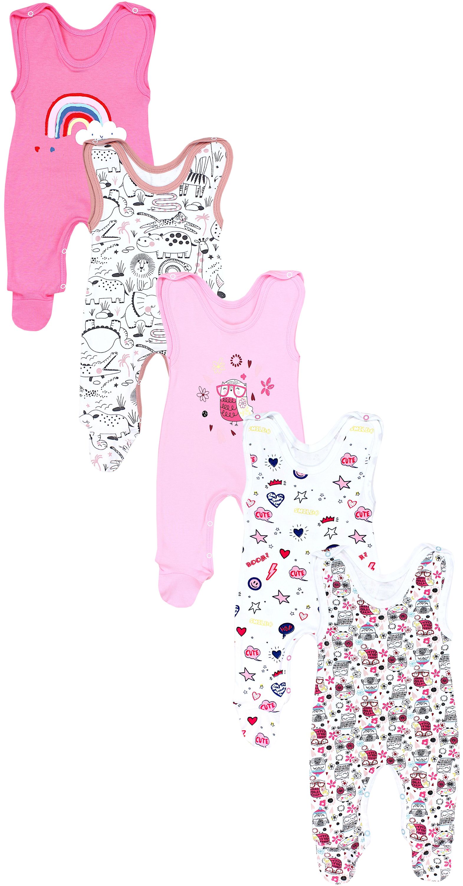 59604_lZRasRn6dOb2DxMa-Baby Strampler mit Aufdruck Spruch 5er Pack-Hauptbild