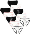 Slips Katzen Creme Schwarz