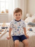 71848_9ov6sPHP0QLivs1a-Kinder Jungen Pyjama Set Kurzarm 2-teilig Sommer-Bild2