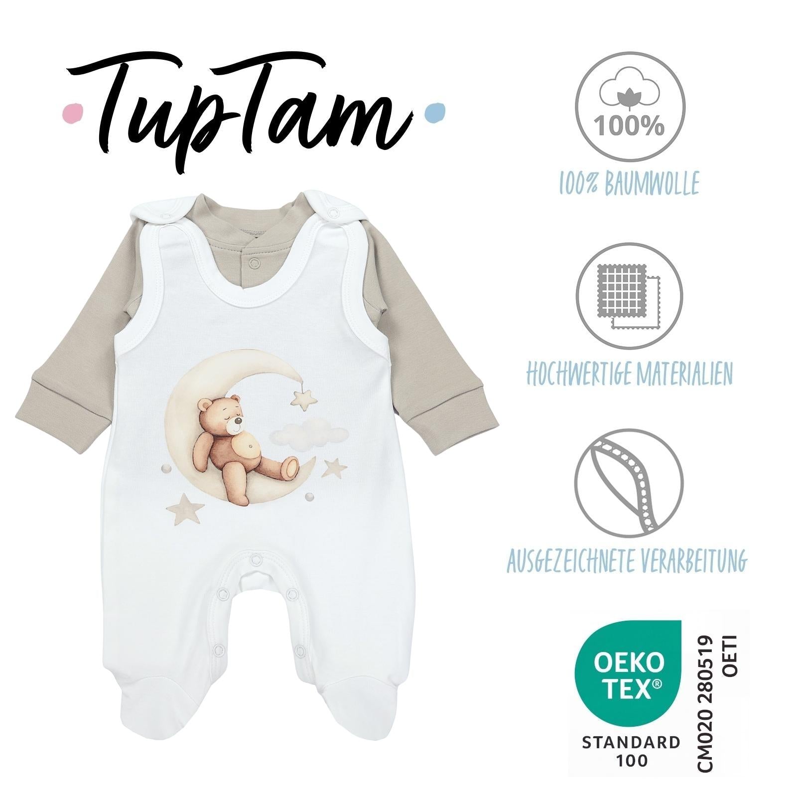 71972_Um0RUMJaSt4Ds3CM-Baby Unisex Strampler-Set mit Aufdruck Spruch 2-tlg-Bild1