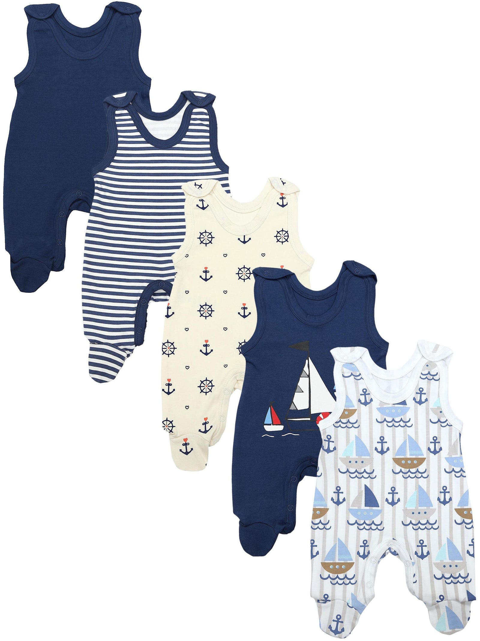 72362_odCBTMqkBLGUenQT-Baby Strampler mit Aufdruck Spruch 5er Pack-Hauptbild