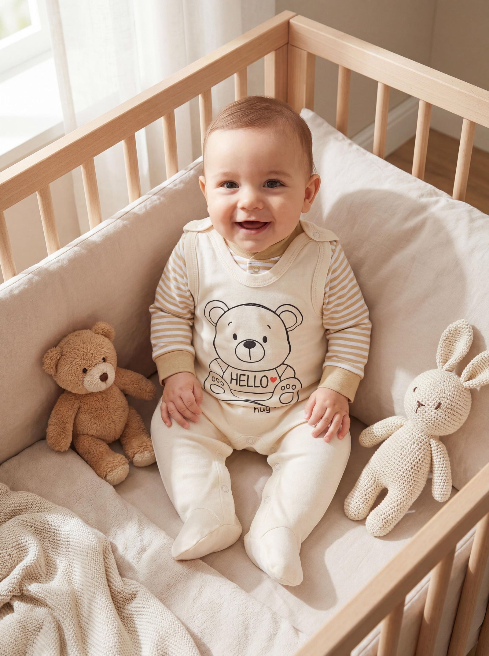 72489_gsuPRXmZqIVqOaST-Baby Unisex Strampler-Set mit Aufdruck Spruch 2-tlg-Bild3