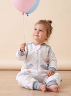 192-Kinderschlafsack 2.5 TOG Wal Regenbogen mit abnehmbaren Ärmlen