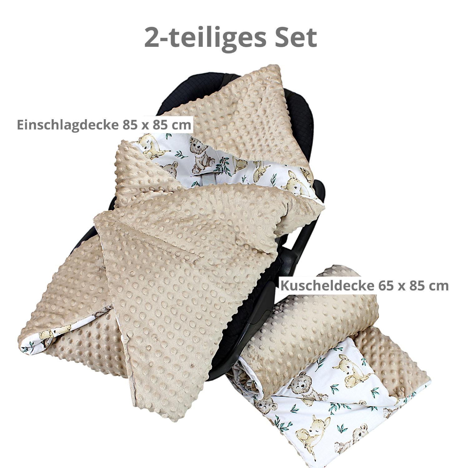 Baby Einschlagdecke und Wiegendecke - 2er Set