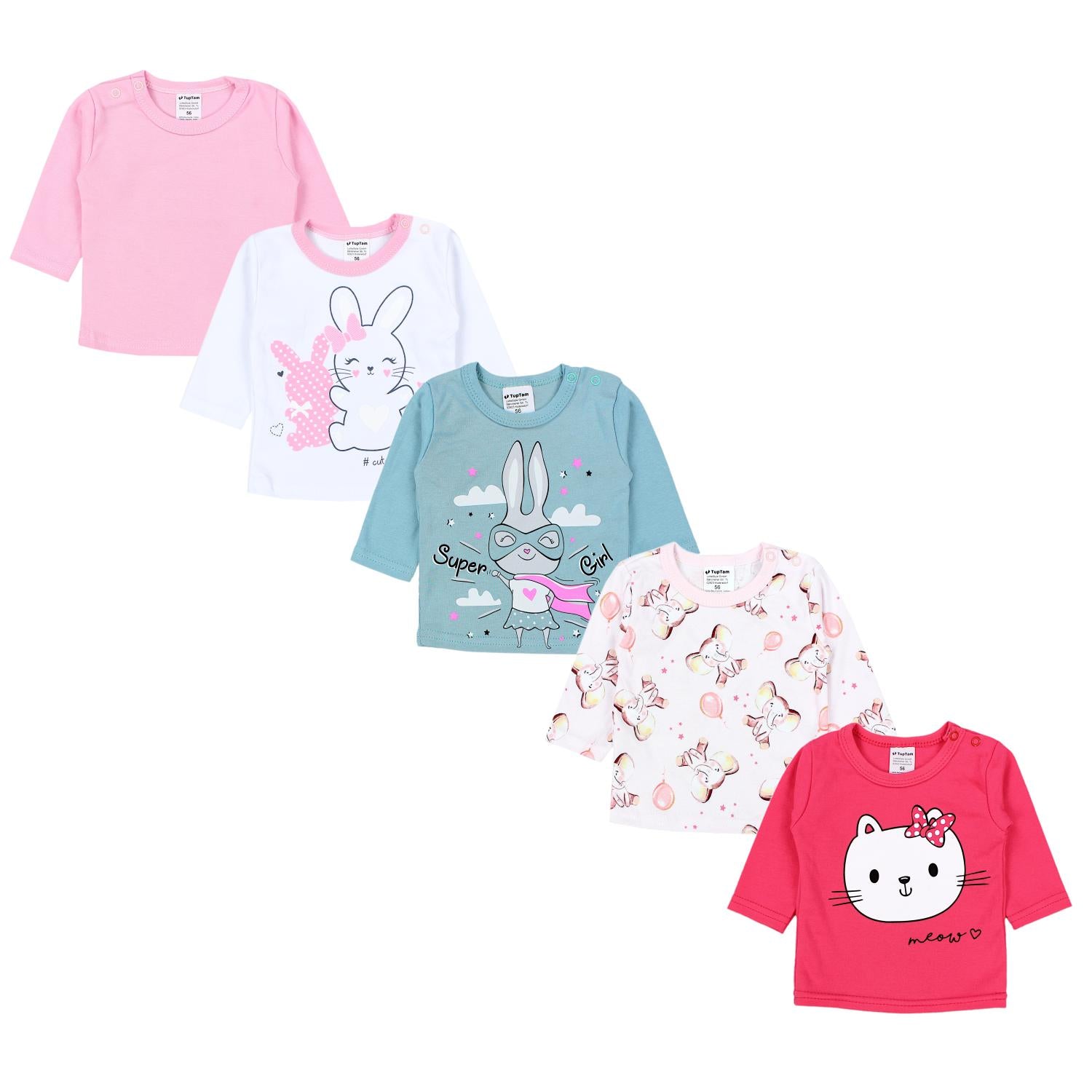 Baby Langarmshirt - 5er Set